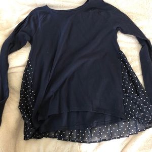 A long sleeve flowy back shirt